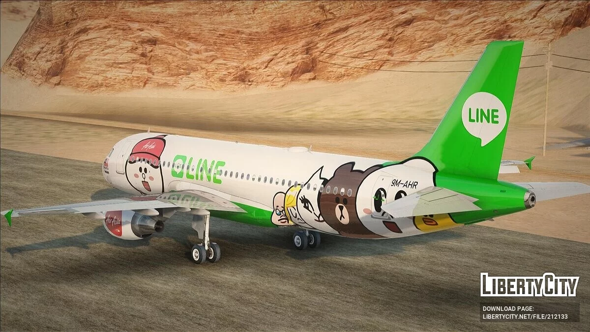 Airbus A320-200 AirAsia Line / GTA San Andreas