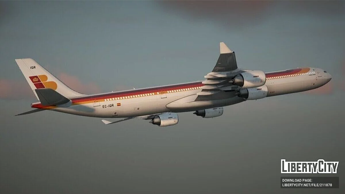 Airbus A340-600 [VehFuncs] / GTA San Andreas