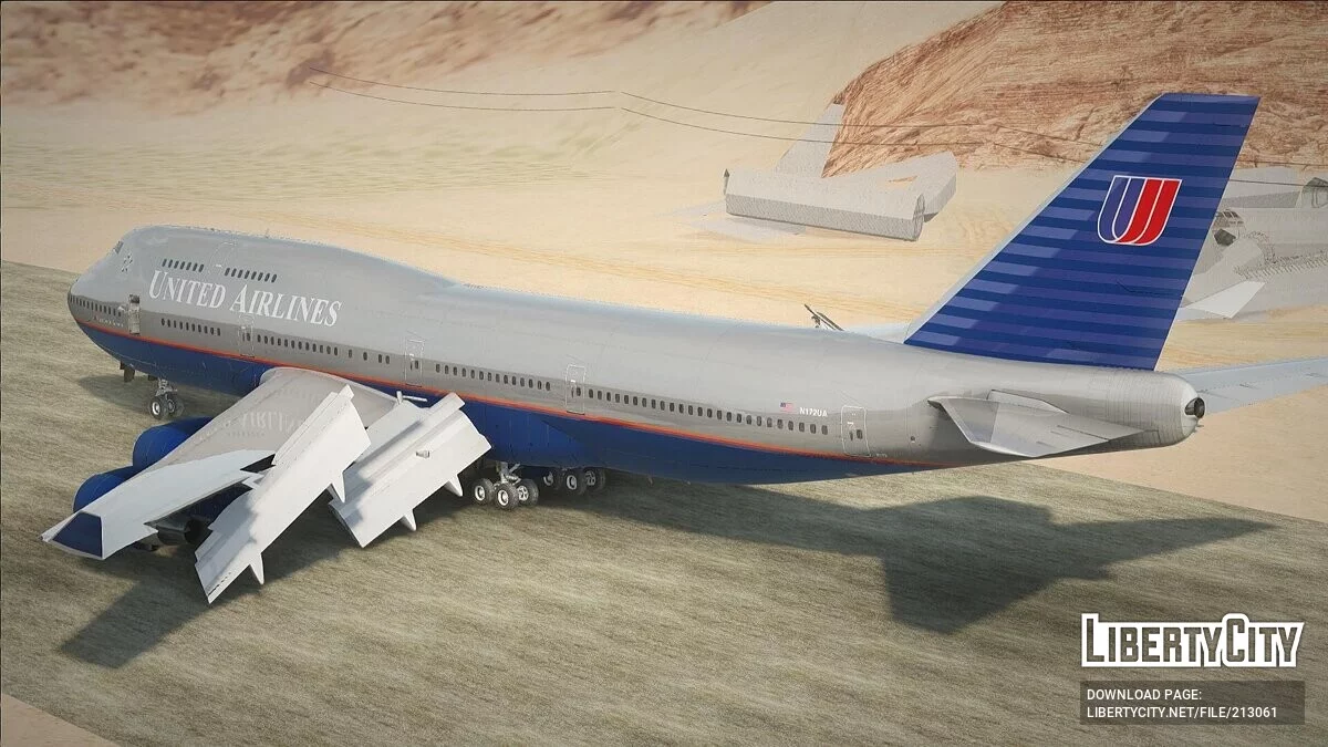 Boeing 747-422 N172UA United Airlines / GTA San Andreas