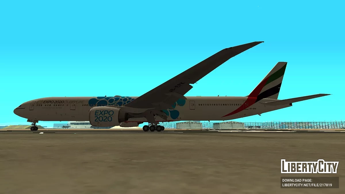 Emirates Boeing 777-31HER A6-EPK Expo 2020 Blue Livery / جي تي إيه سان أندرياس