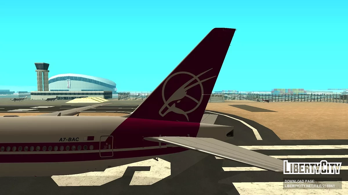 Qatar Airways Boeing 777-3DZER A7-BAC Retro Livery (remastered version) / جي تي إيه سان أندرياس