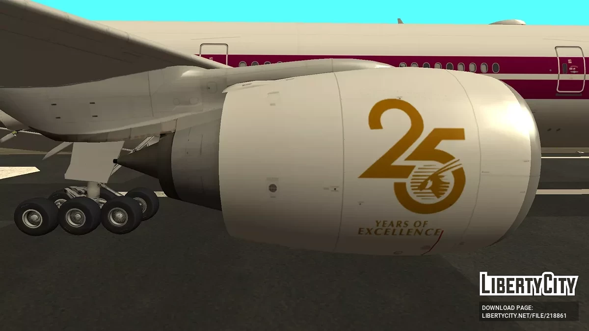 Qatar Airways Boeing 777-3DZER A7-BAC Retro Livery (remastered version) / جي تي إيه سان أندرياس