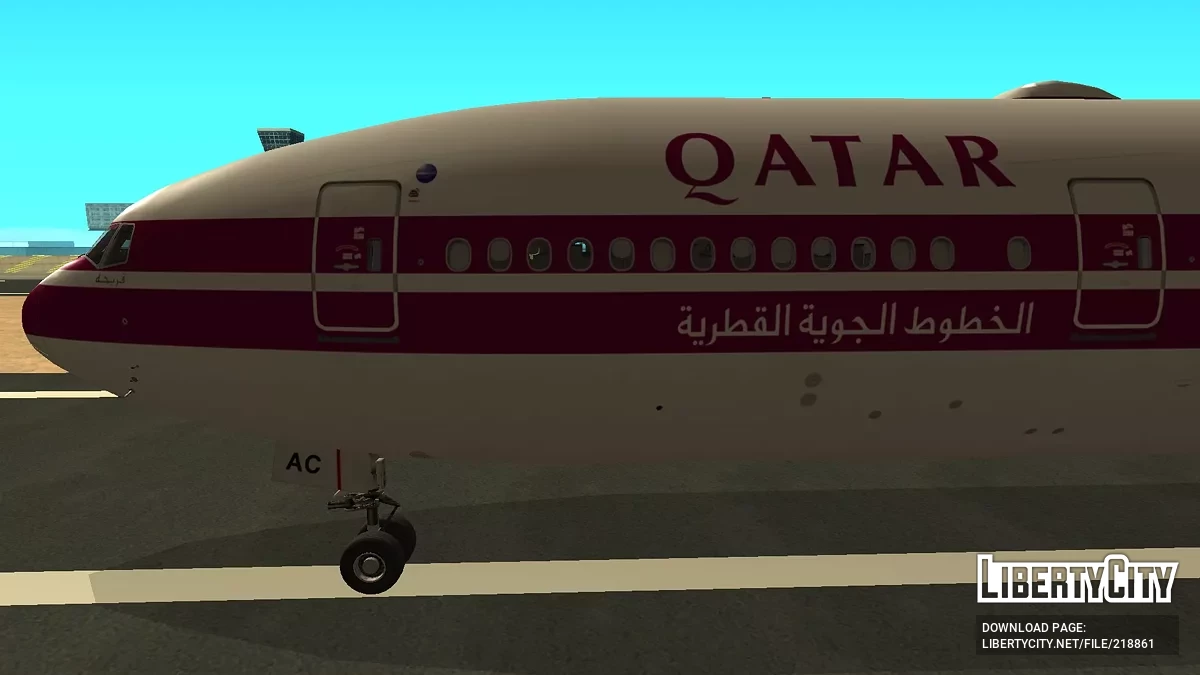 Qatar Airways Boeing 777-3DZER A7-BAC Retro Livery (remastered version) / جي تي إيه سان أندرياس