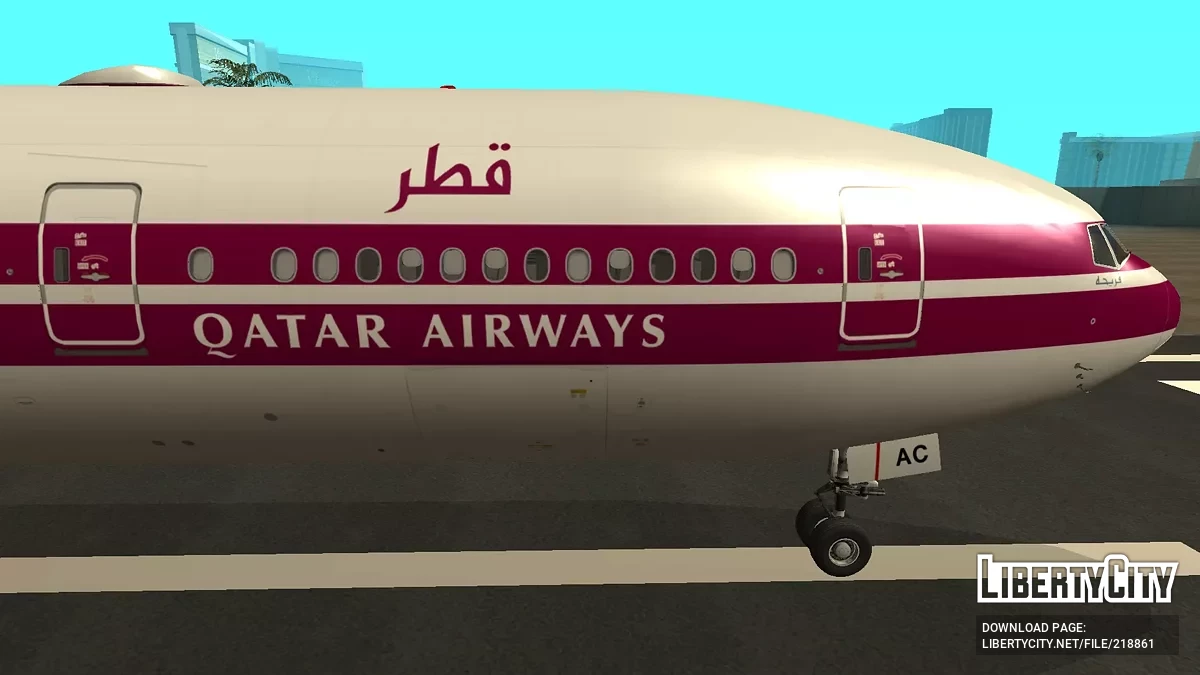 Qatar Airways Boeing 777-3DZER A7-BAC Retro Livery (remastered version) / جي تي إيه سان أندرياس