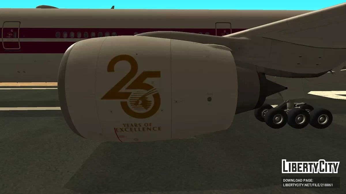 Qatar Airways Boeing 777-3DZER A7-BAC Retro Livery (remastered version) / جي تي إيه سان أندرياس