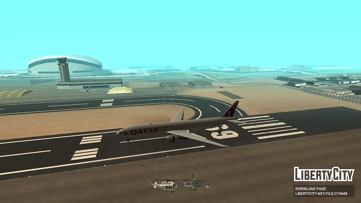 Qatar Airways Boeing 777-3DZER A7-BEE 25 Years of Excellence Sticker / GTA San Andreas