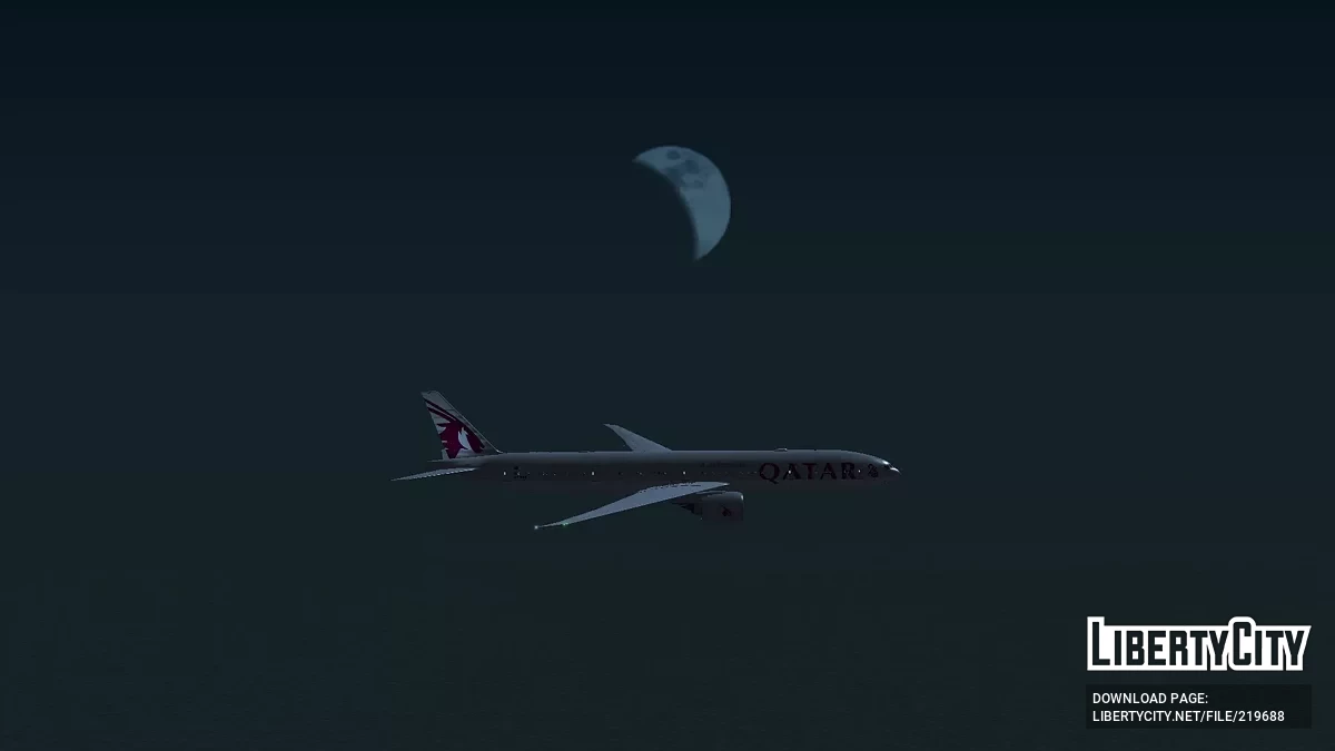 Qatar Airways Boeing 777-3DZER A7-BEE 25 Years of Excellence Sticker / GTA San Andreas