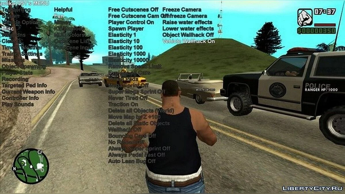 Entraîneur natif de Zolika1351/Menu de mod / GTA San Andreas