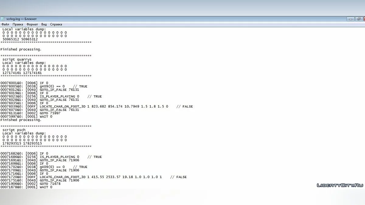 [III, VC, SA] SCRLog - CLEO Script Crash Detection (Update from 10.07.2020) / GTA San Andreas
