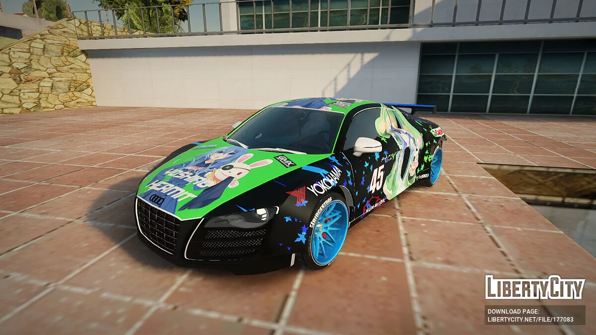 Audi R8 V1.0 Itasha Yoshino Hermit DAL LWP / جي تي إيه سان أندرياس