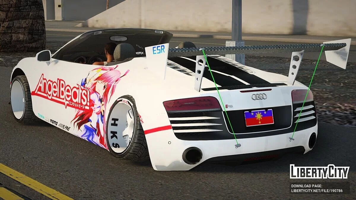 Audi Spyder R8 Angel Beats / GTA San Andreas