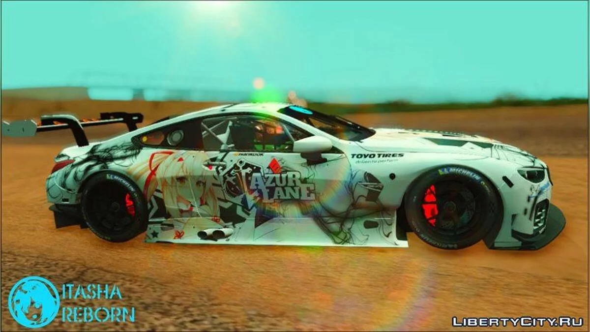 BMW M8 Itasha Аянами та Принц Євген з Azur Lane GTE / GTA San Andreas