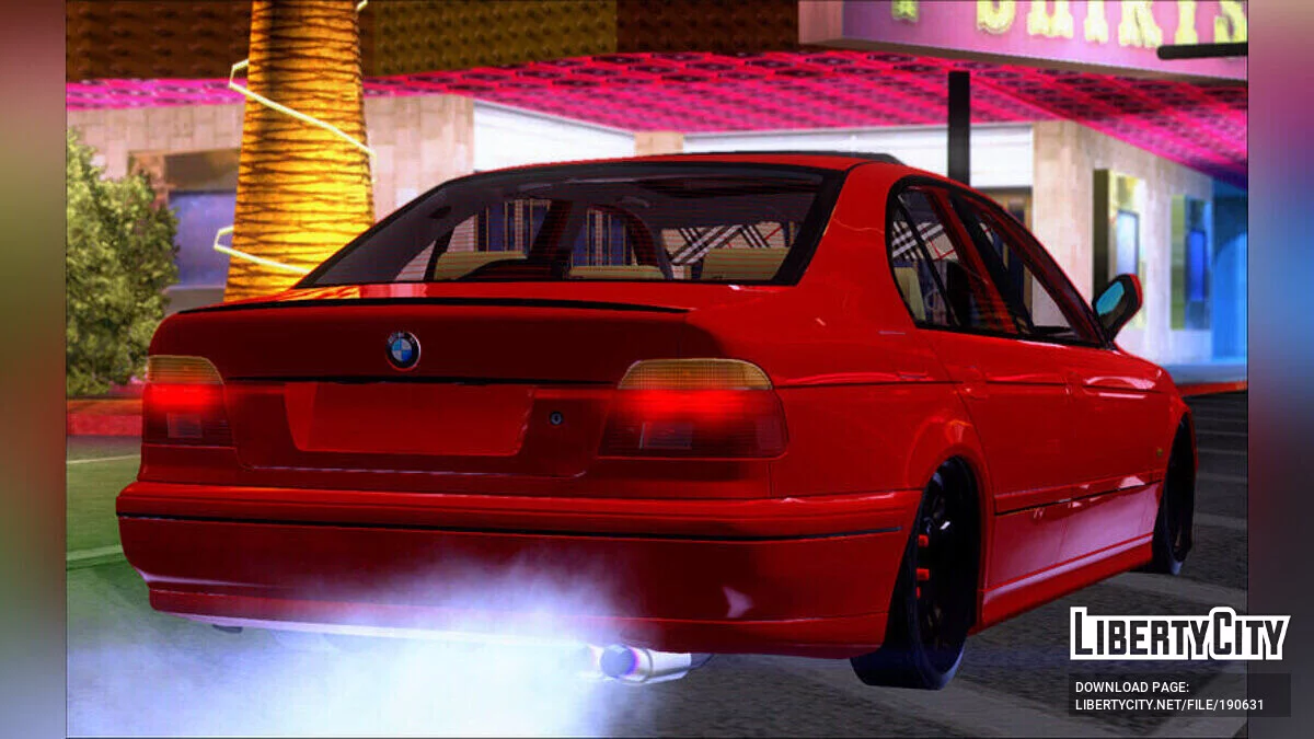 BMW 5.30d Rot Schwarz / GTA San Andreas