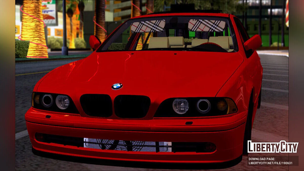 BMW 5.30d Rot Schwarz / GTA San Andreas