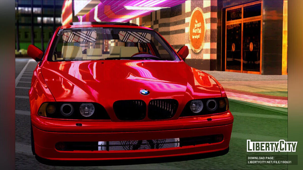 BMW 5.30d Rot Schwarz / GTA San Andreas