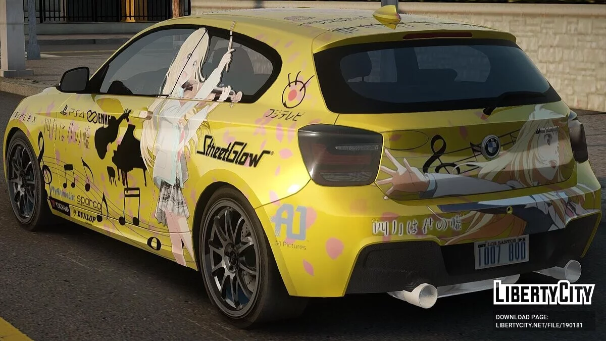 BMW M135i w/ Shigatsu wa Kimi no Uso (Kaori Miyazono) Itasha / GTA San Andreas