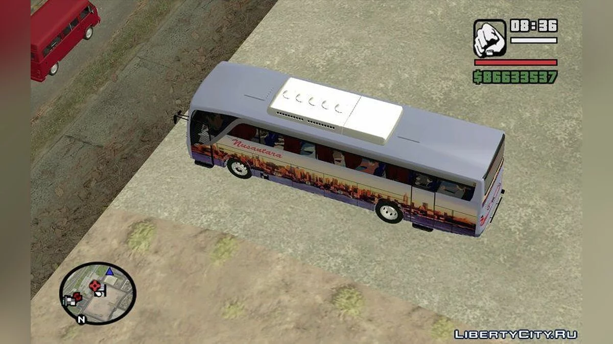 Conjunto de Ônibus Nusantara Setra Adi Putro Smile Lamp / GTA San Andreas
