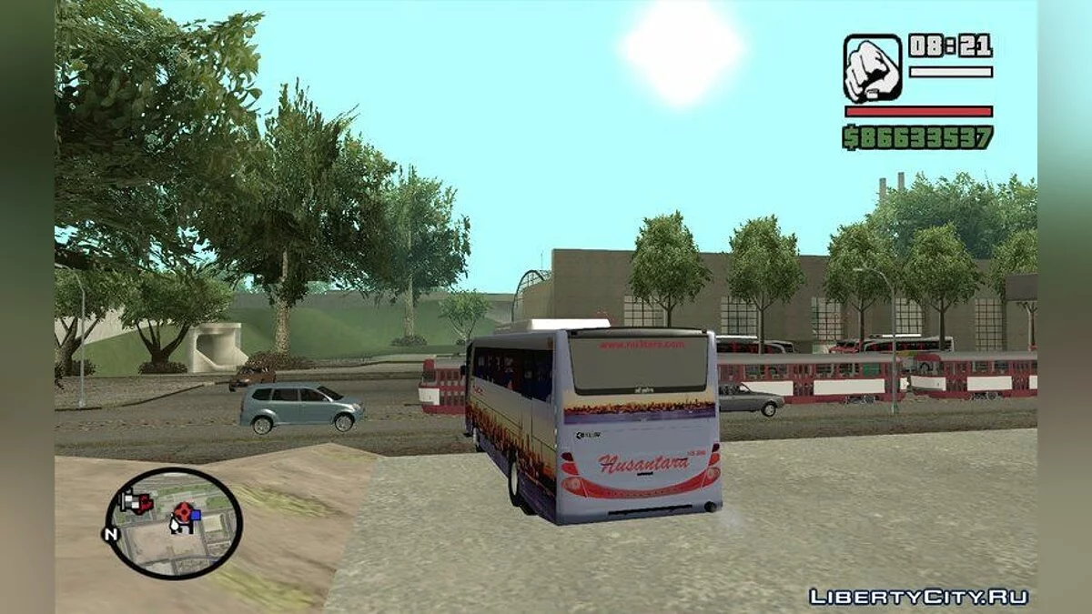 Conjunto de Ônibus Nusantara Setra Adi Putro Smile Lamp / GTA San Andreas