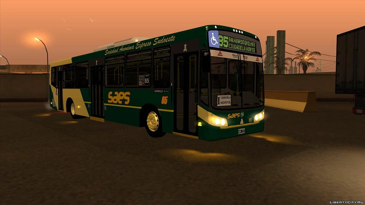 Todo Bus Agrale MT17 Линия 85 / GTA San Andreas
