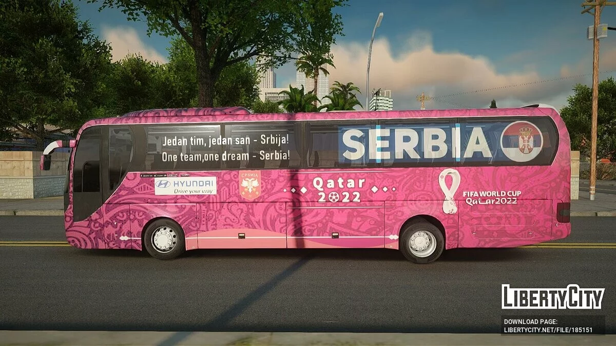 Bus Piala Dunia 2022 MAN Lion's Coach Serbia / GTA San Andreas