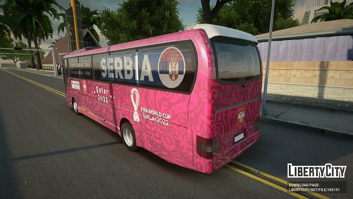 Bus Piala Dunia 2022 MAN Lion's Coach Serbia / GTA San Andreas