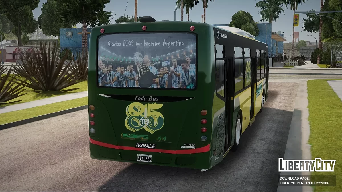 Лінія 85 Todo Bus Agrale MT17 Внутрішній 44 / GTA San Andreas