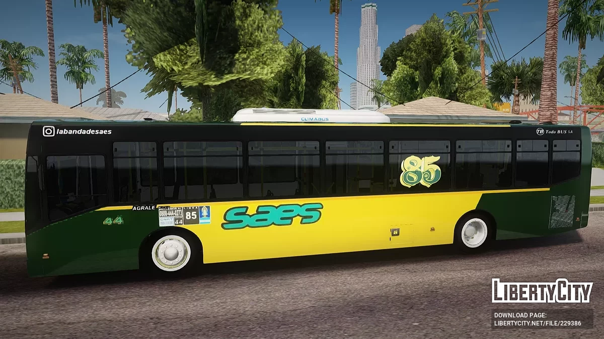 Лінія 85 Todo Bus Agrale MT17 Внутрішній 44 / GTA San Andreas