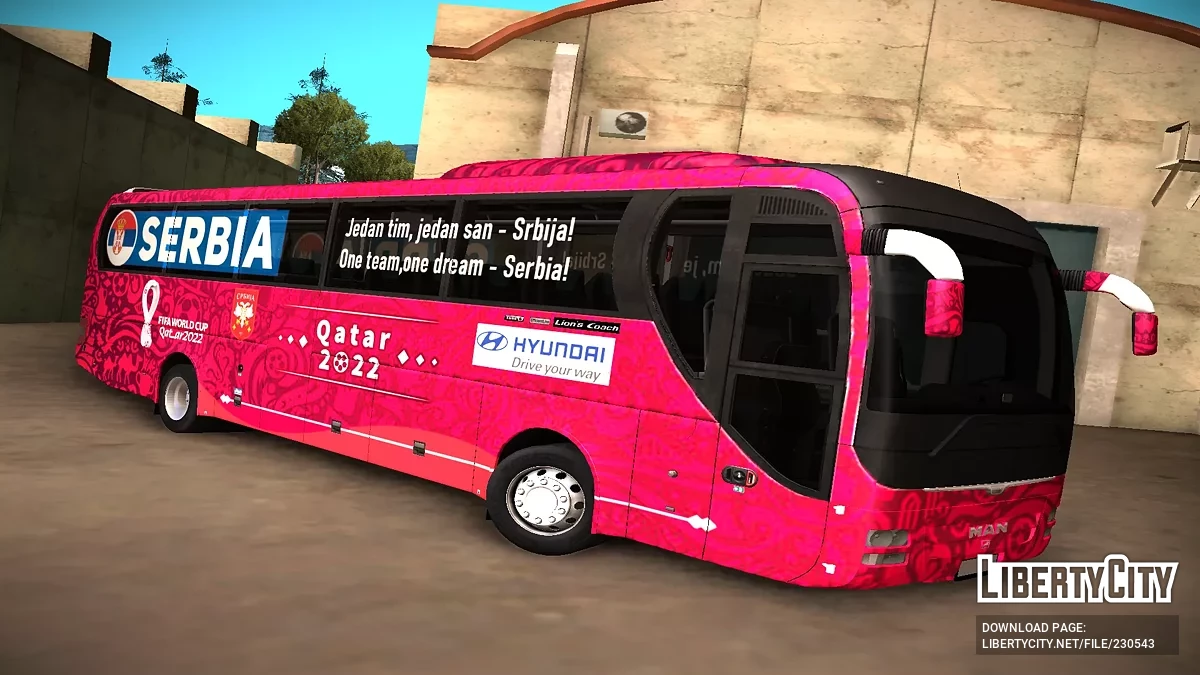 MAN Lion's Coach Serbian World Cup Bus 2022 / GTA San Andreas
