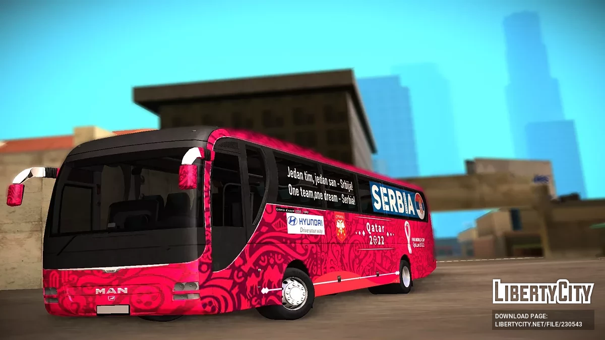 MAN Lion's Coach Serbian World Cup Bus 2022 / GTA San Andreas