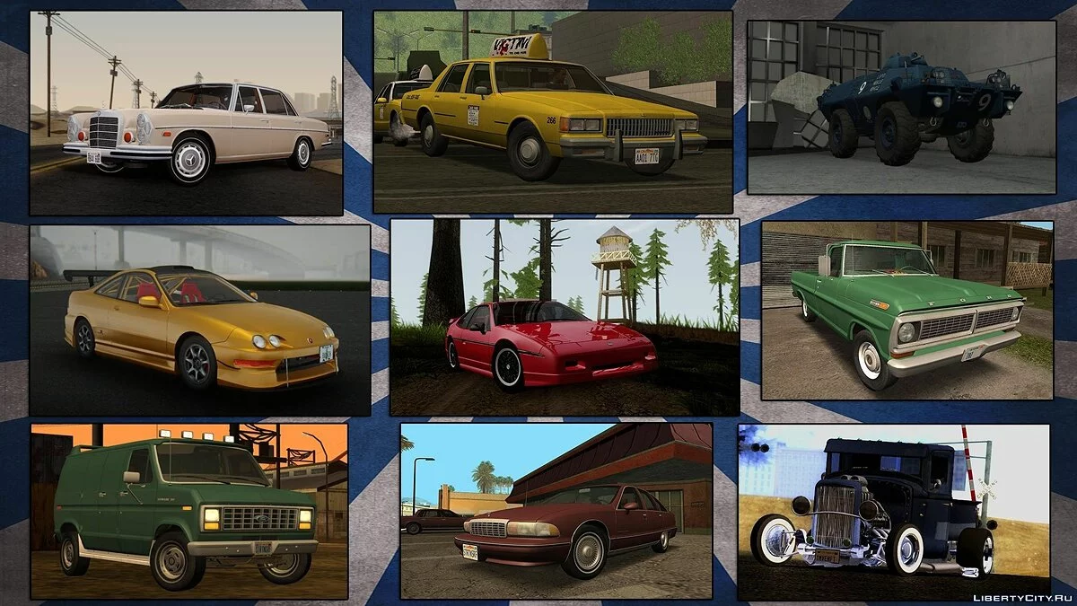 Пак божевільних автомобілів від Eddie v4.0 (оновлення від 10.01.2021) / GTA San Andreas