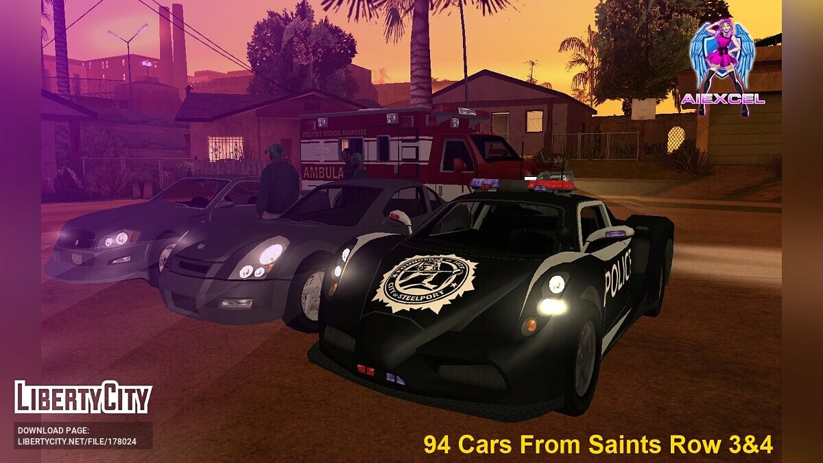 Скачать Saints Row The Third And IV Cars Pack Для GTA San Andreas