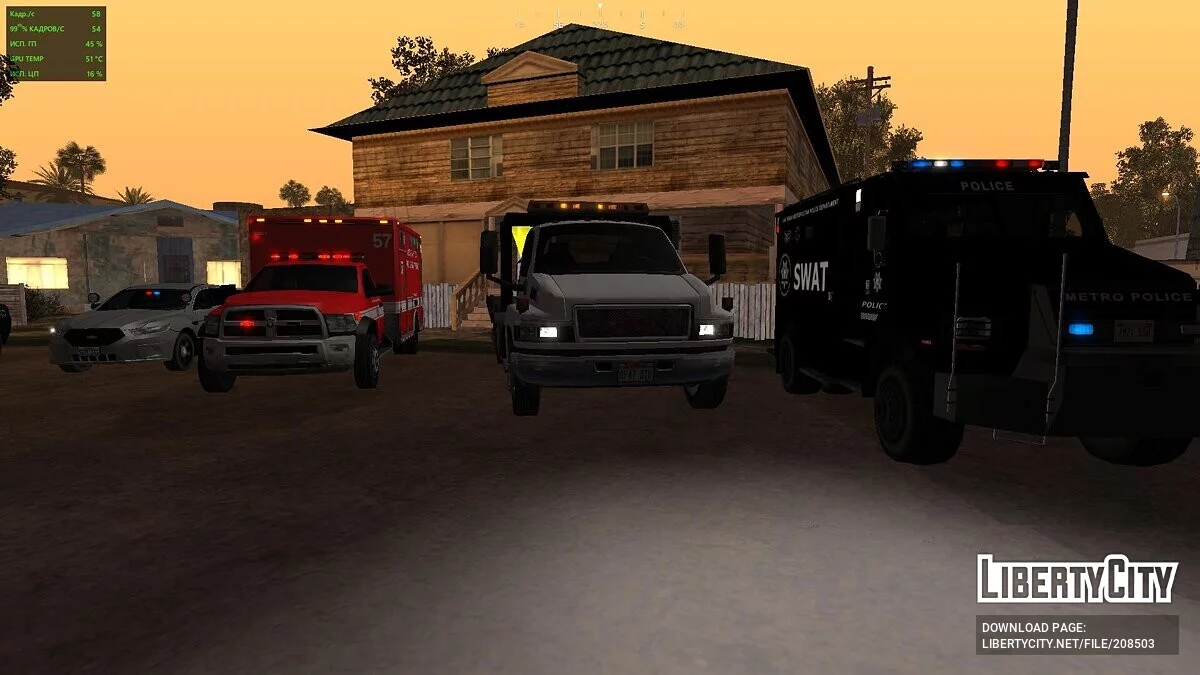 Acil Servis Araçları [AVS Uyumlu] / GTA San Andreas