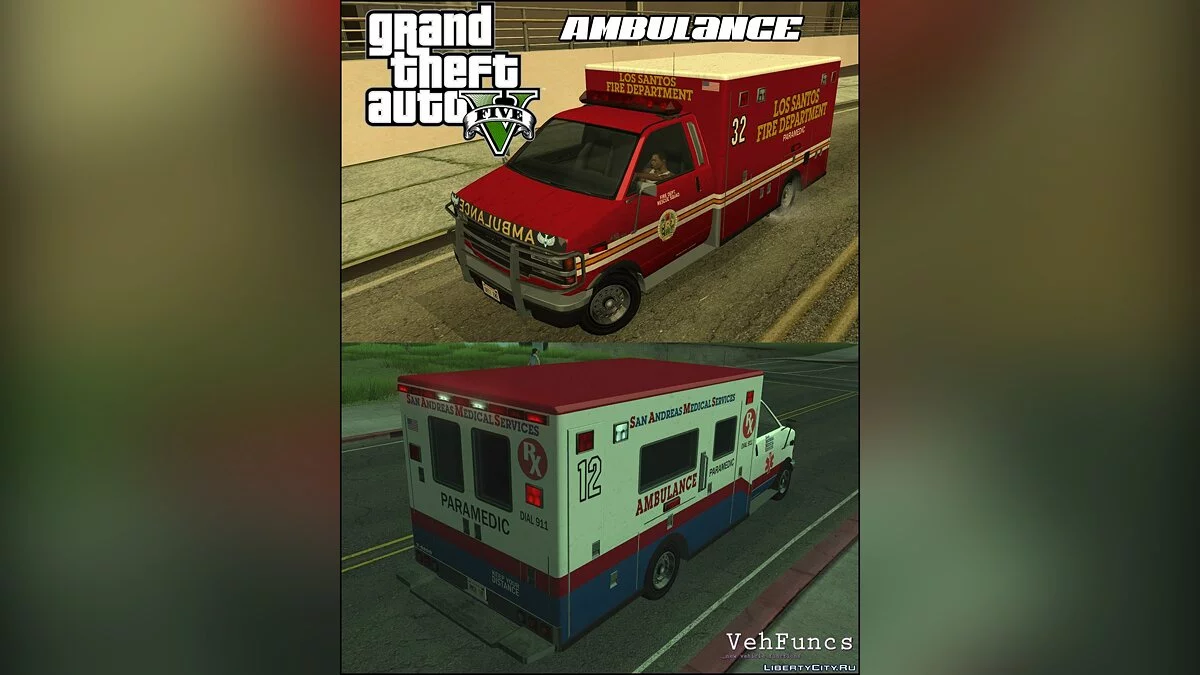 Brute Ambulance from GTA 5 / GTA San Andreas