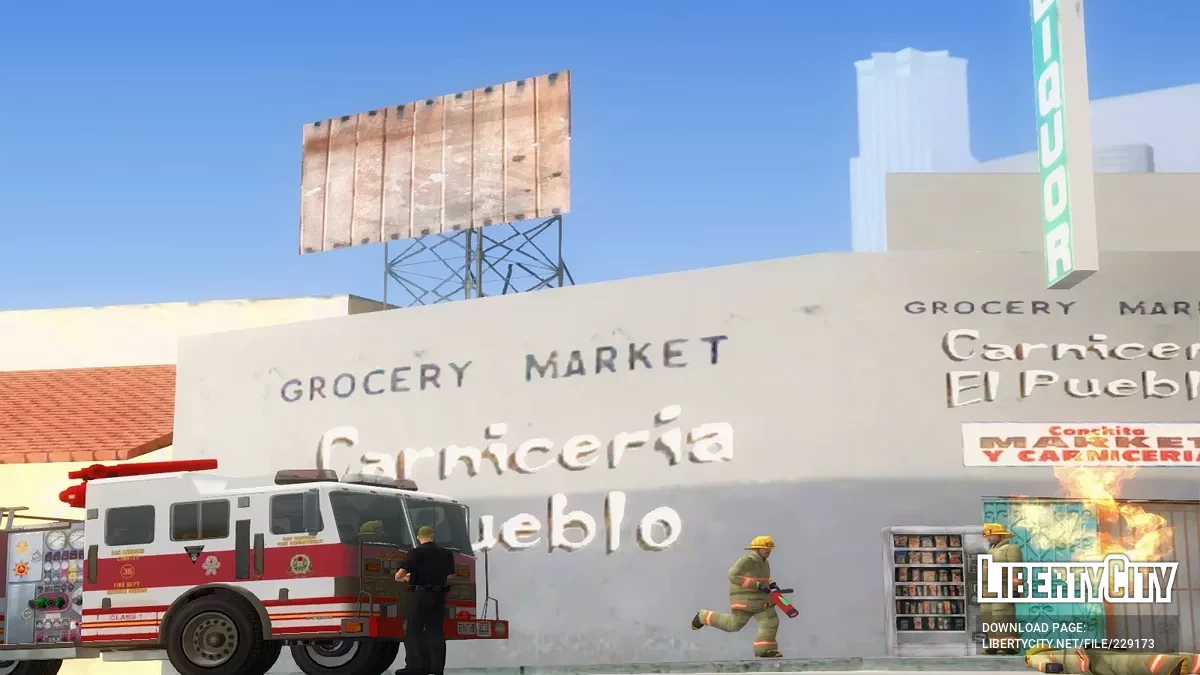 Camión de Bomberos MTL de GTA 5 / Online [Vehfuncs] / GTA San Andreas