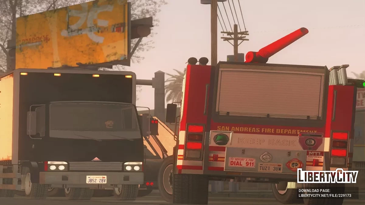 Camión de Bomberos MTL de GTA 5 / Online [Vehfuncs] / GTA San Andreas