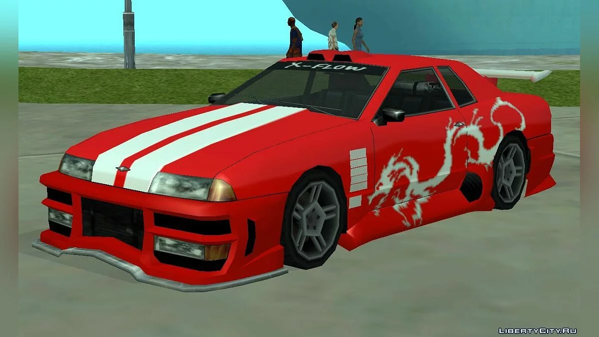 Peinture avec dragon et rayures pour Elegy / GTA San Andreas