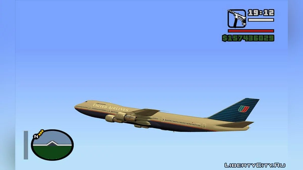 Boeing 747-100 United Airlines / GTA San Andreas
