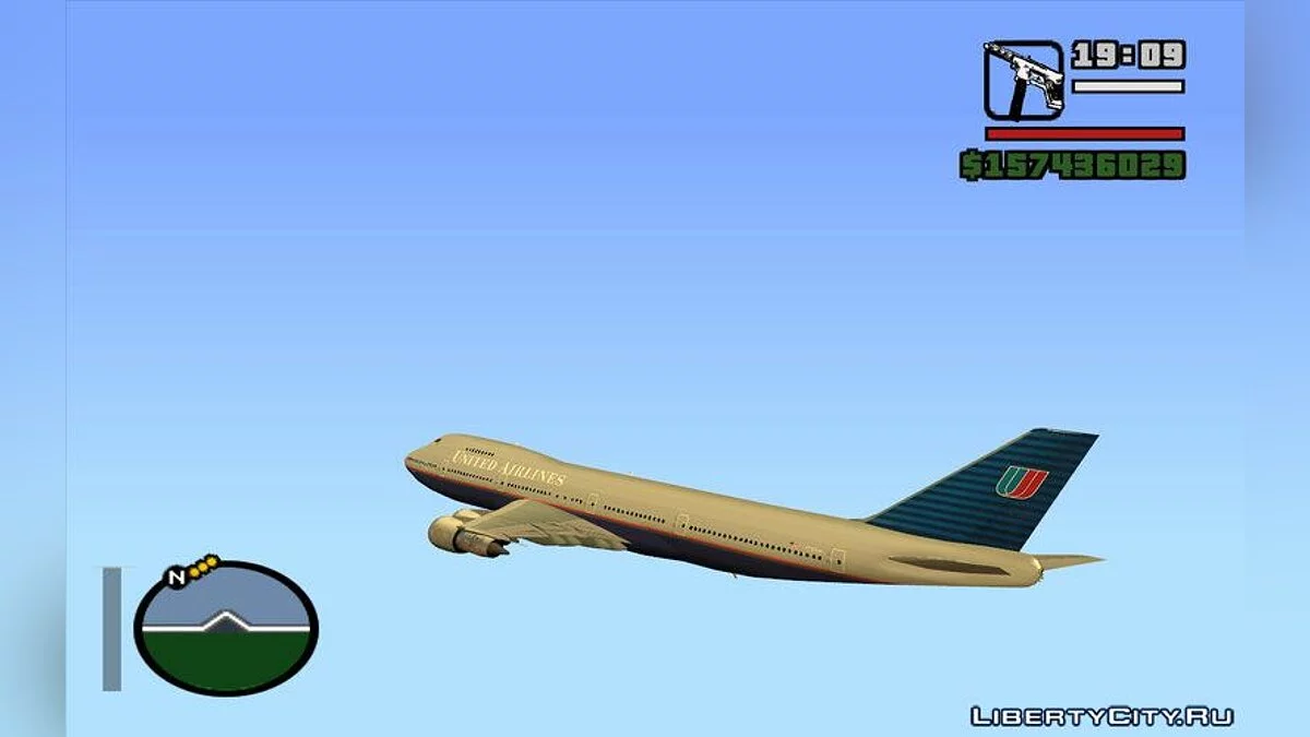 Boeing 747-100 United Airlines / GTA San Andreas