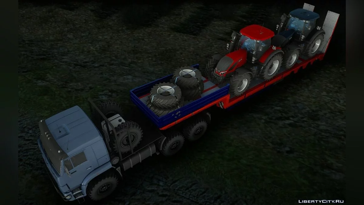 Трал із Тракторами Valtra S / GTA San Andreas