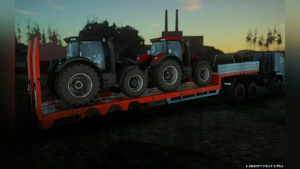 Трал із Тракторами Valtra S / GTA San Andreas
