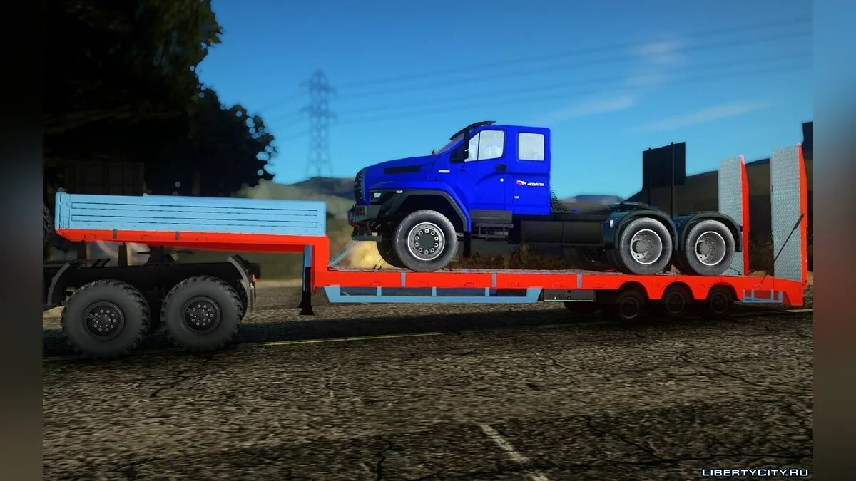 Трал з Уралом Некст 6х4 / GTA San Andreas