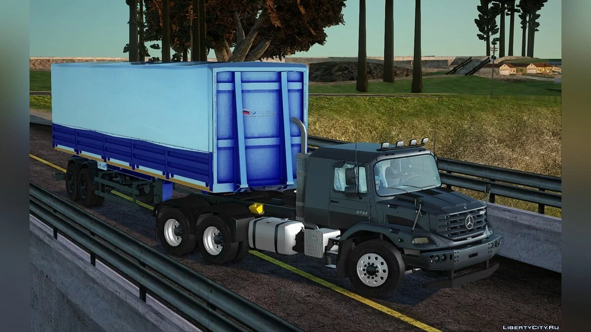 Mercedes-Benz Zetros Магистральный тягач + полуприцеп УЗСТ / GTA San Andreas