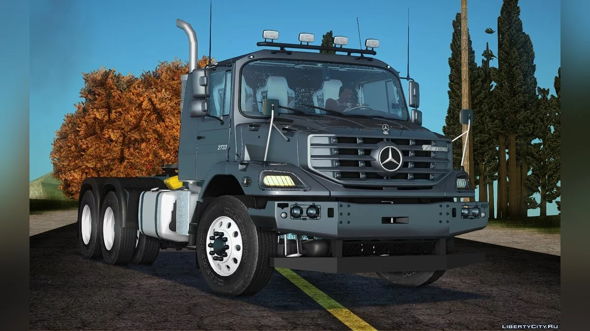 Mercedes-Benz Zetros Магистральный тягач + полуприцеп УЗСТ / GTA San Andreas