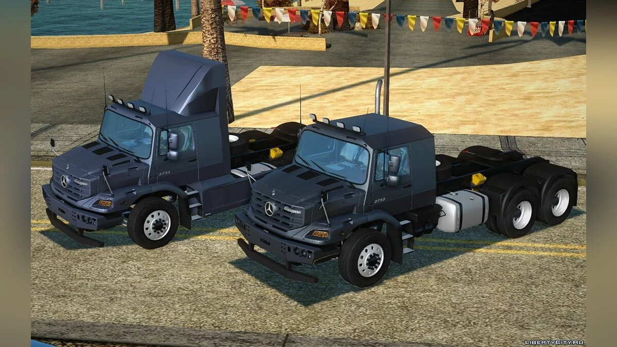 Mercedes-Benz Zetros Магистральный тягач + полуприцеп УЗСТ / GTA San Andreas