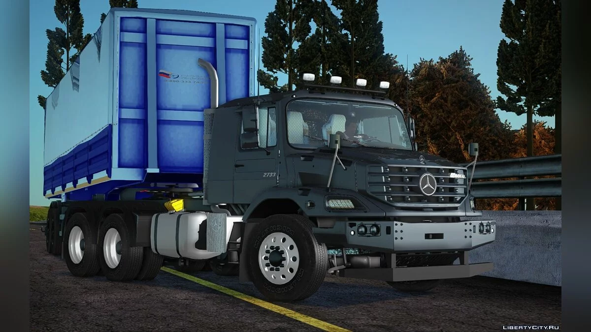 Mercedes-Benz Zetros Магистральный тягач + полуприцеп УЗСТ / GTA San Andreas