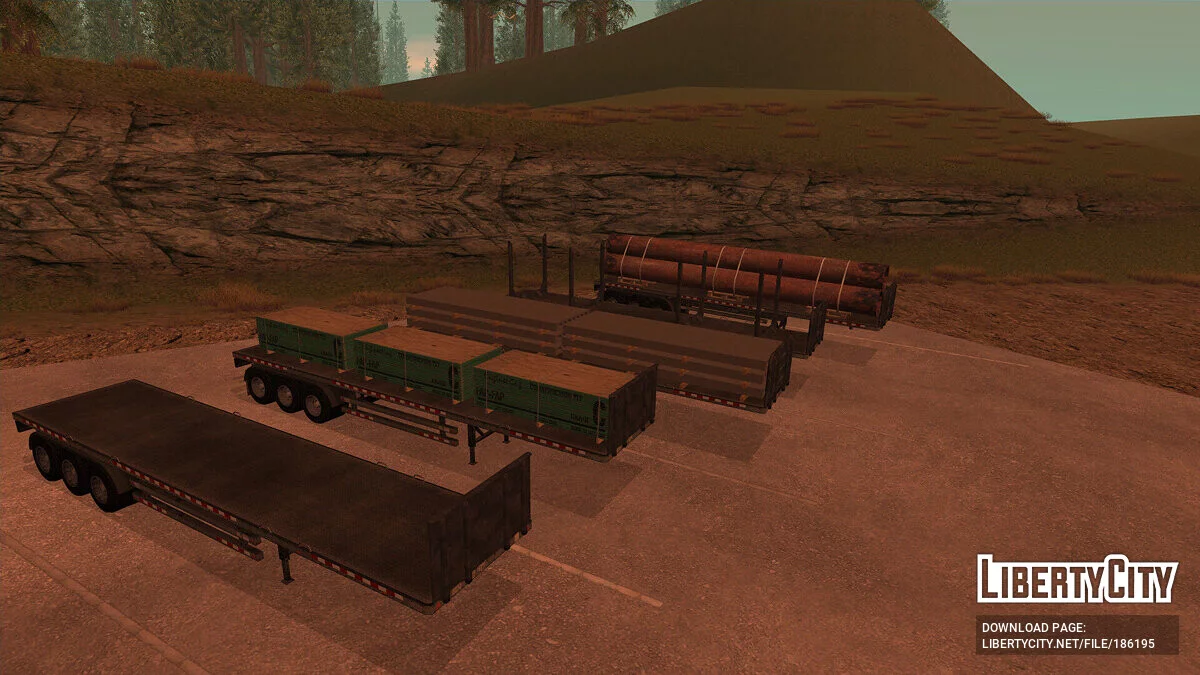 GTA 5 Brute Flatbed Trailer / GTA San Andreas