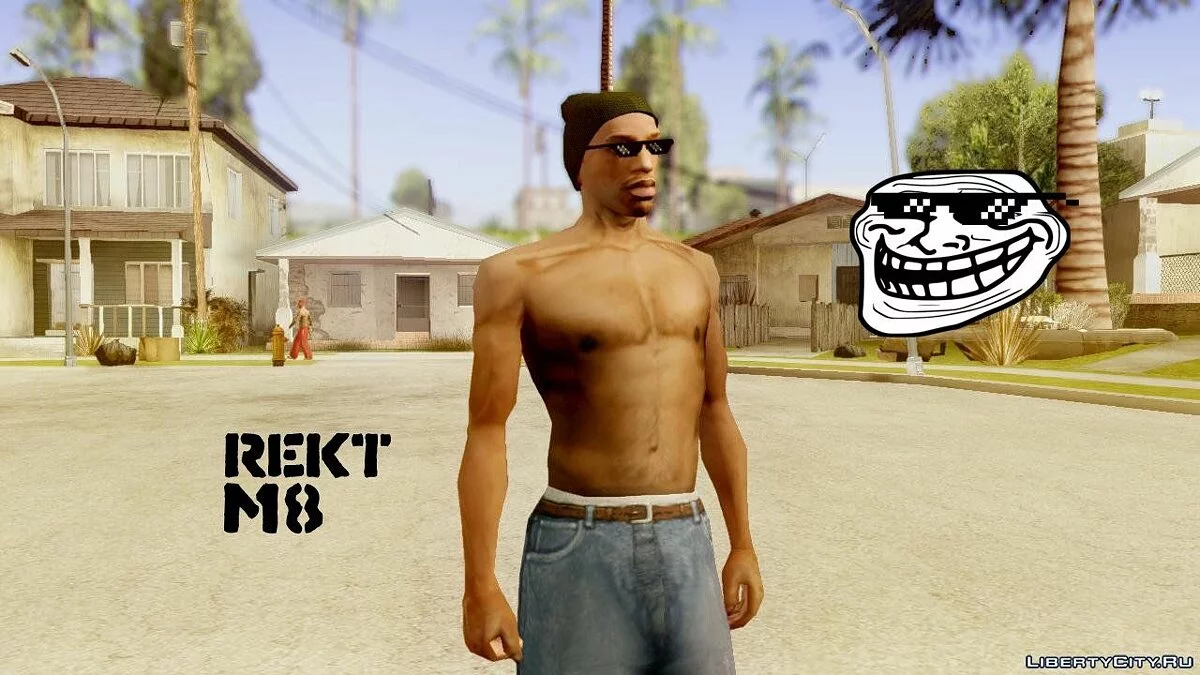 Get Rekt Sunglasses For CJ / GTA San Andreas