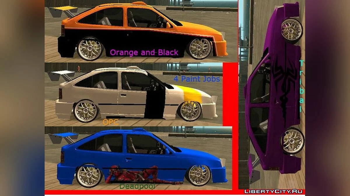 Chevrolet Kadett с возможностью тюнинга / GTA San Andreas