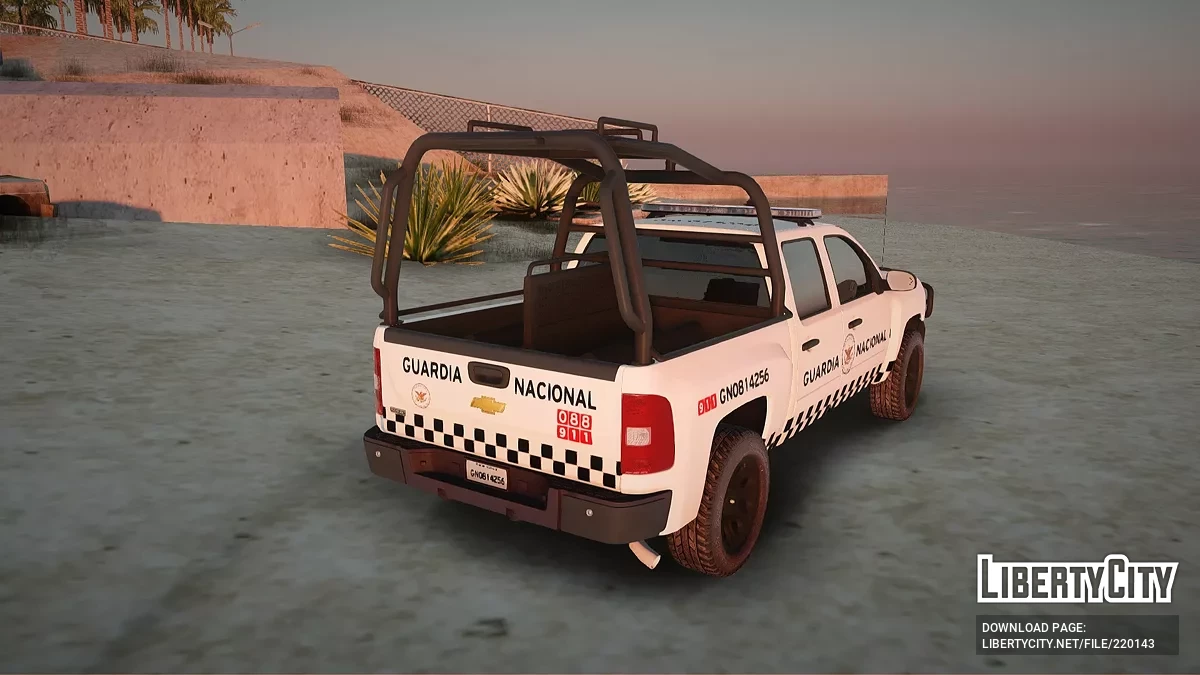 Chevrolet Silverado 2010 Double Cab National Guard Roll-Bar Version SEDENA / GTA San Andreas