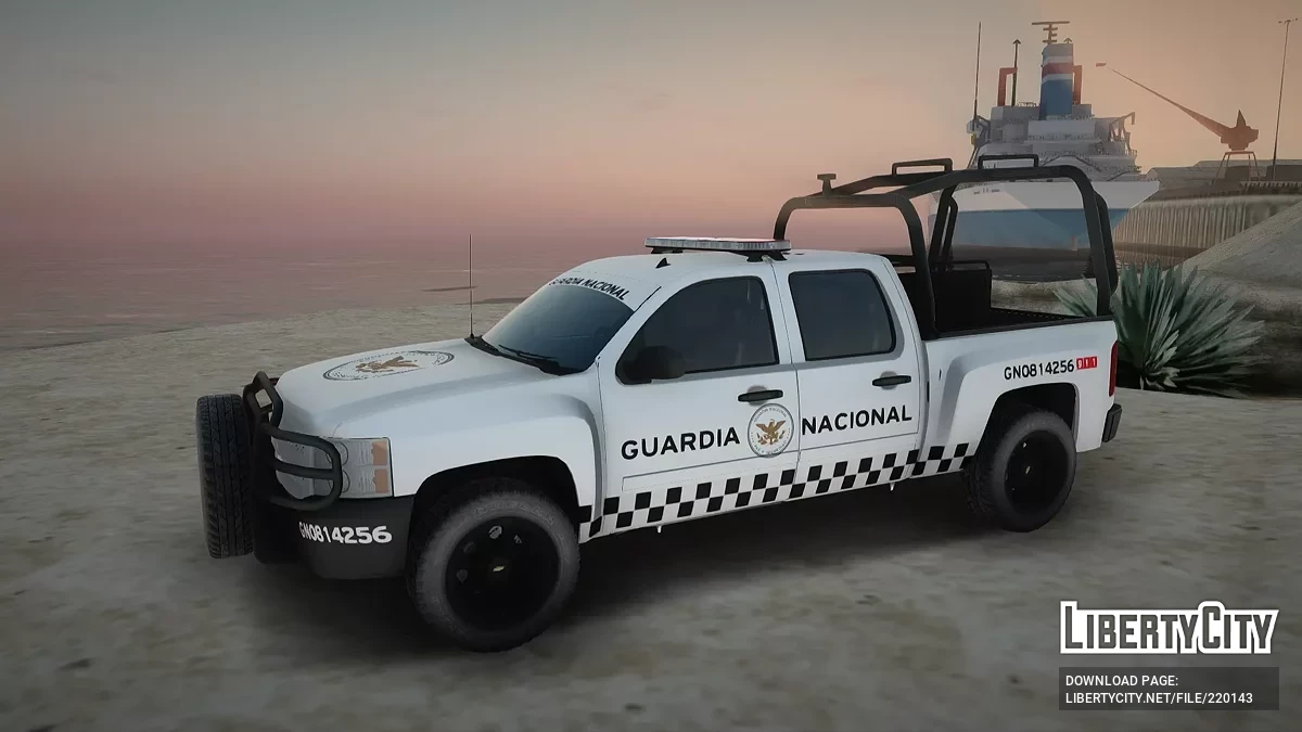 Chevrolet Silverado 2010 Double Cab National Guard Roll-Bar Version SEDENA / GTA San Andreas